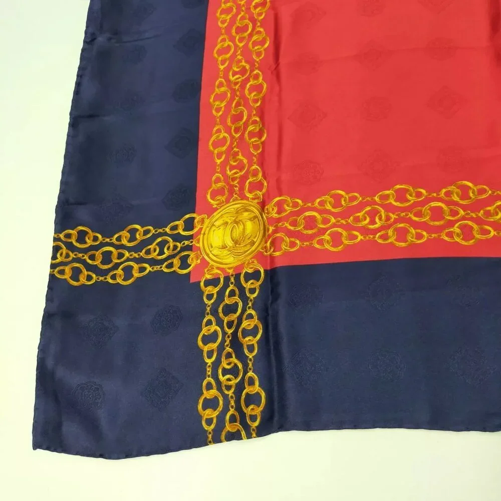 Chanel Scarf Multicolor Silk100%